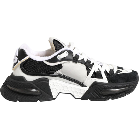 Dolce & Gabbana White Black Logo Airmaster Sneakers Shoes