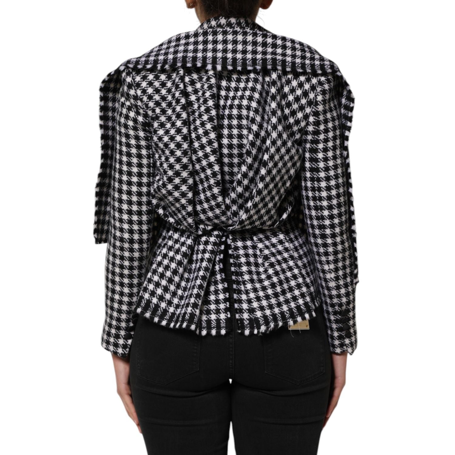 Dolce & Gabbana Multicolor Wool Monochrome Patterned Jacket
