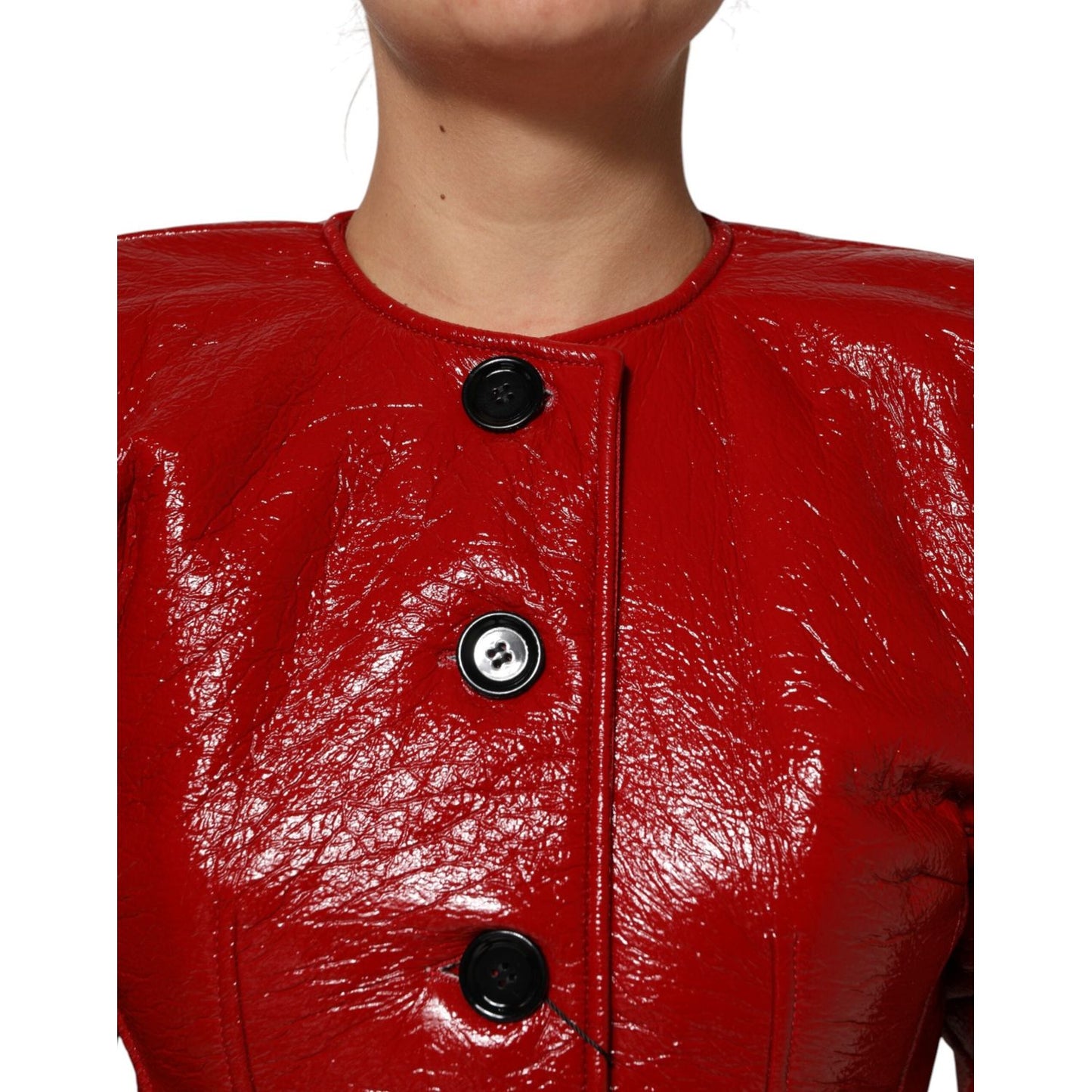 Dolce & Gabbana Red Wool Single Breasted Trench Coat Jacket JKT41570-38