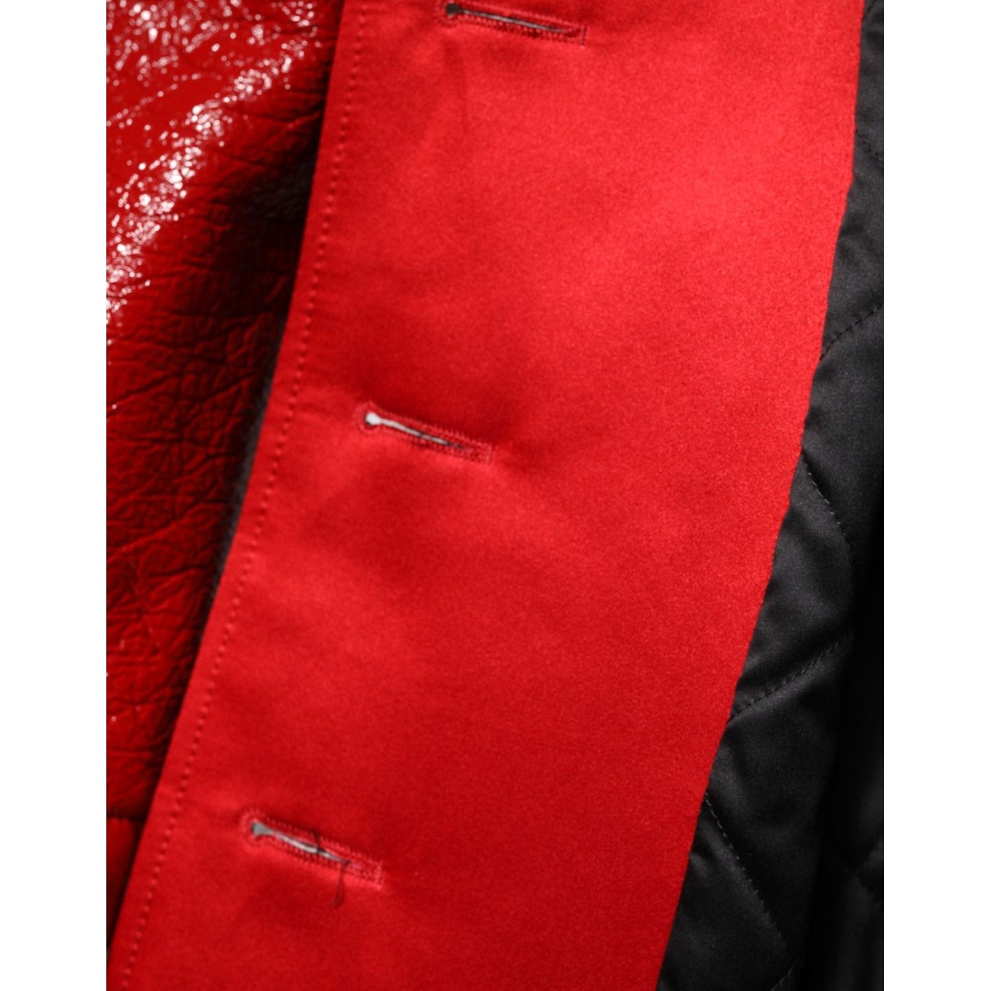 Dolce & Gabbana Red Wool Single Breasted Trench Coat Jacket JKT41570-38