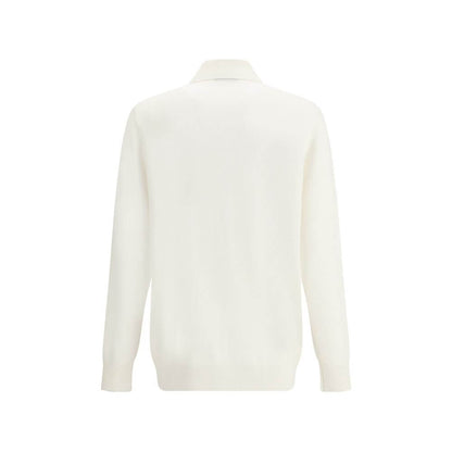 Brunello Cucinelli White Cashmere Cardigan