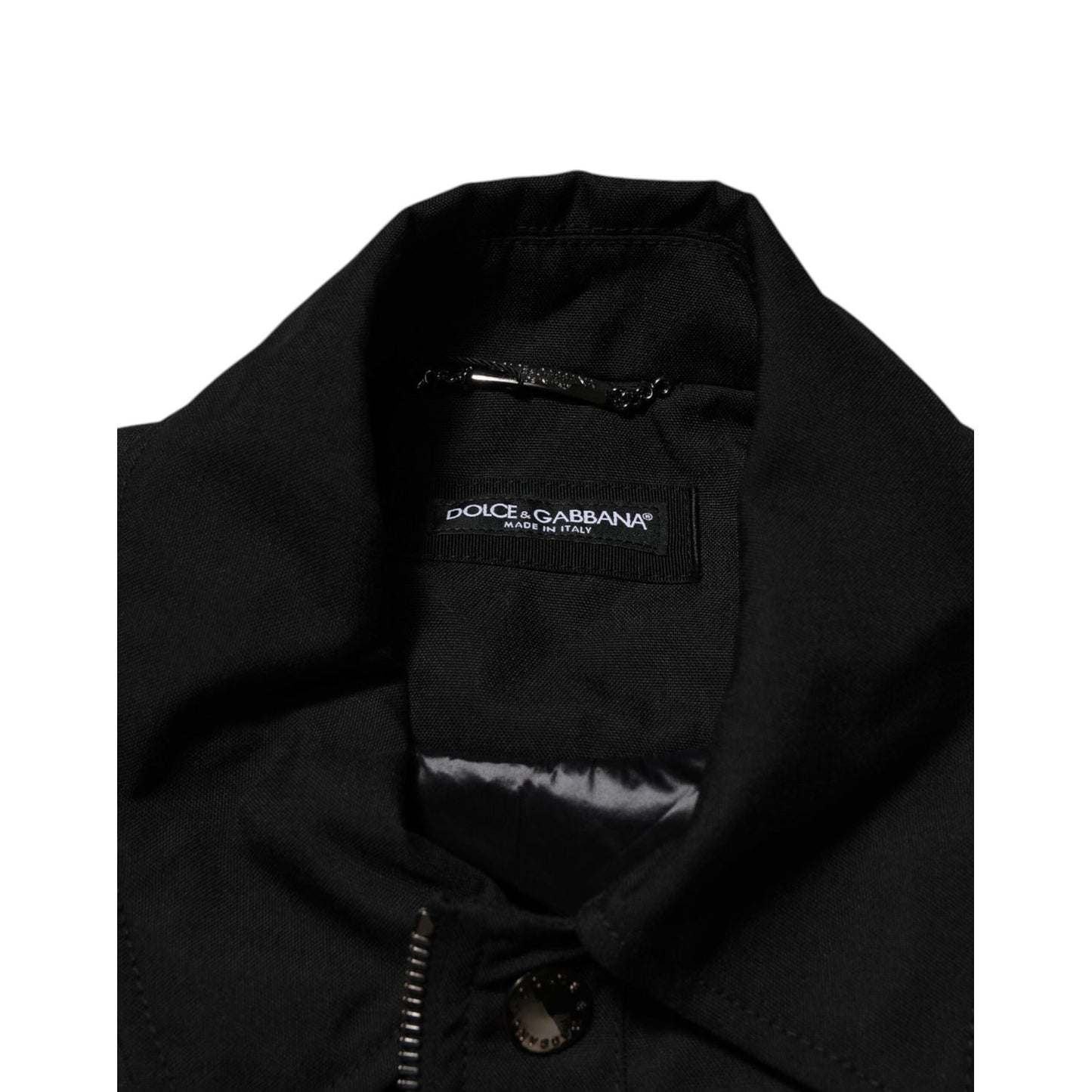 Dolce & Gabbana Black Patch Pocket Full Zip Bomber Jacket