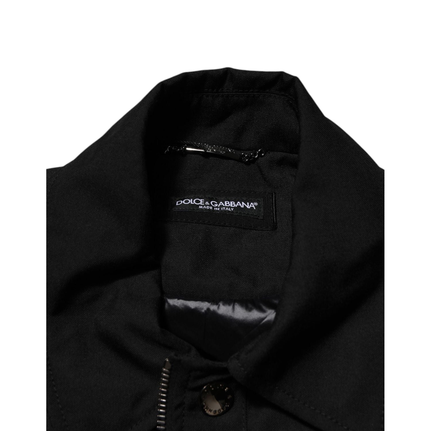 Dolce & Gabbana Black Patch Pocket Full Zip Bomber Jacket