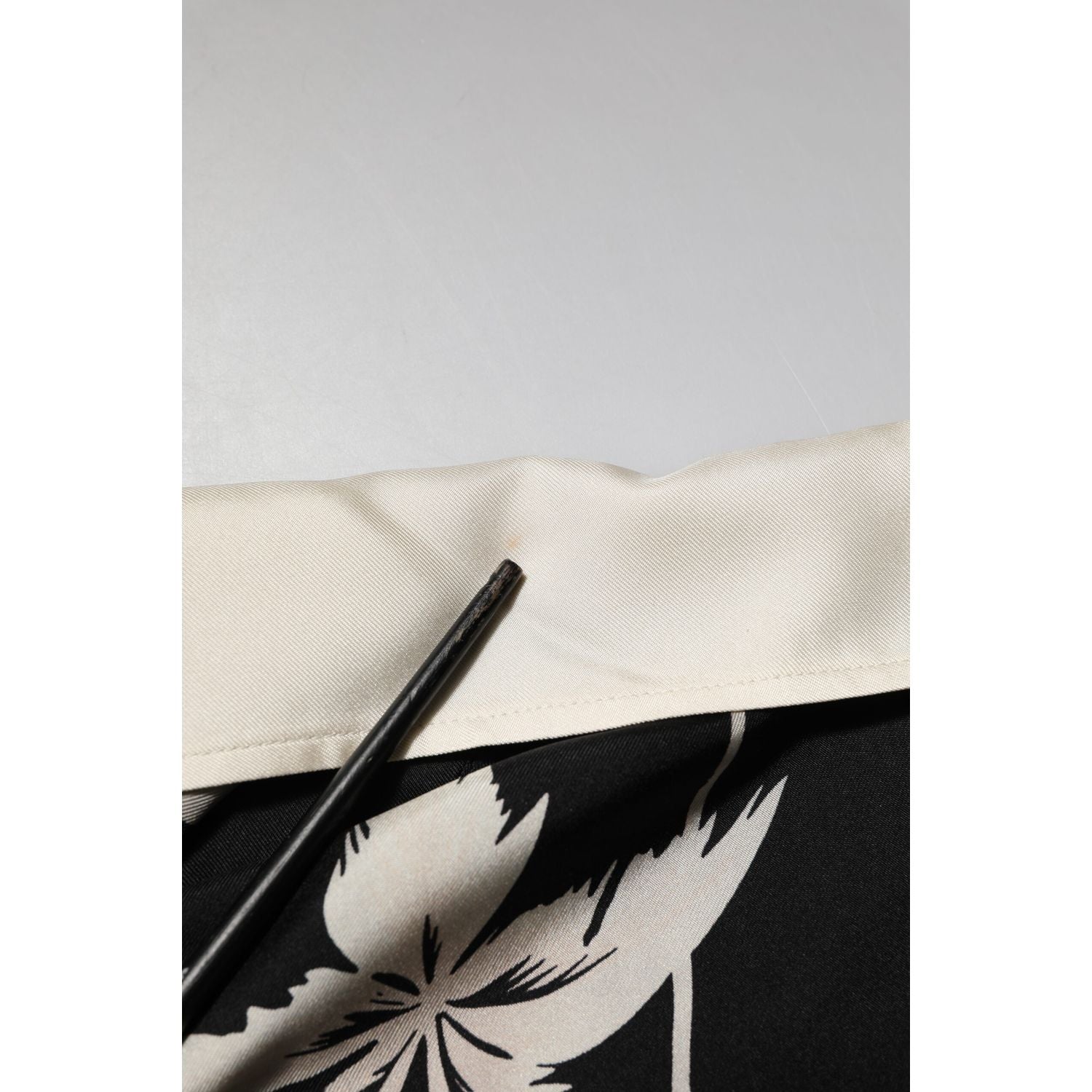 Dolce & Gabbana Black Printed Silk Short Sleeves Casual Shirt