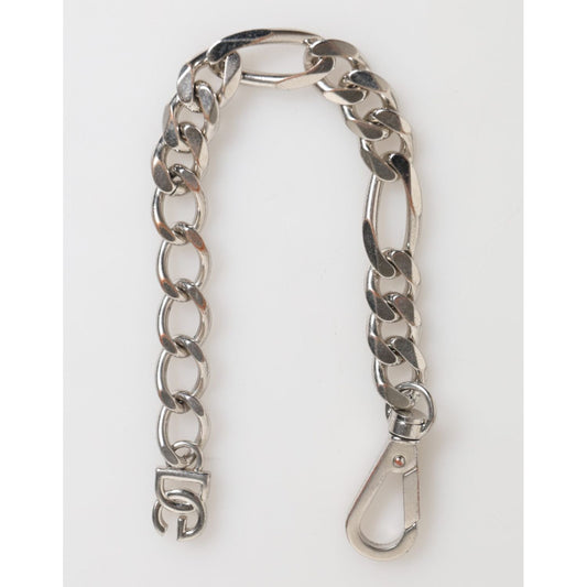 Dolce & Gabbana Silver Tone Brass Chain Lobster Clasp DG Logo Bracelet SMY11078