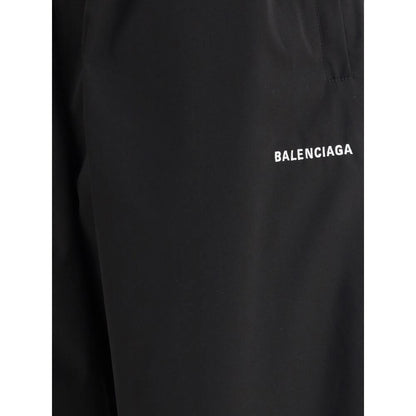 Balenciaga Black Polyester Casual Pants