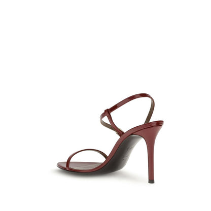 Giuseppe Zanotti Red Leather Stiletto Heel Sandals