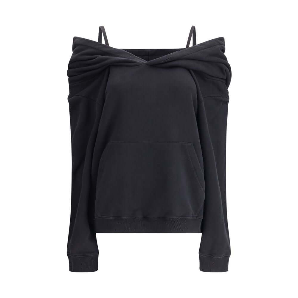 MM6 Black Cotton Sweatshirt