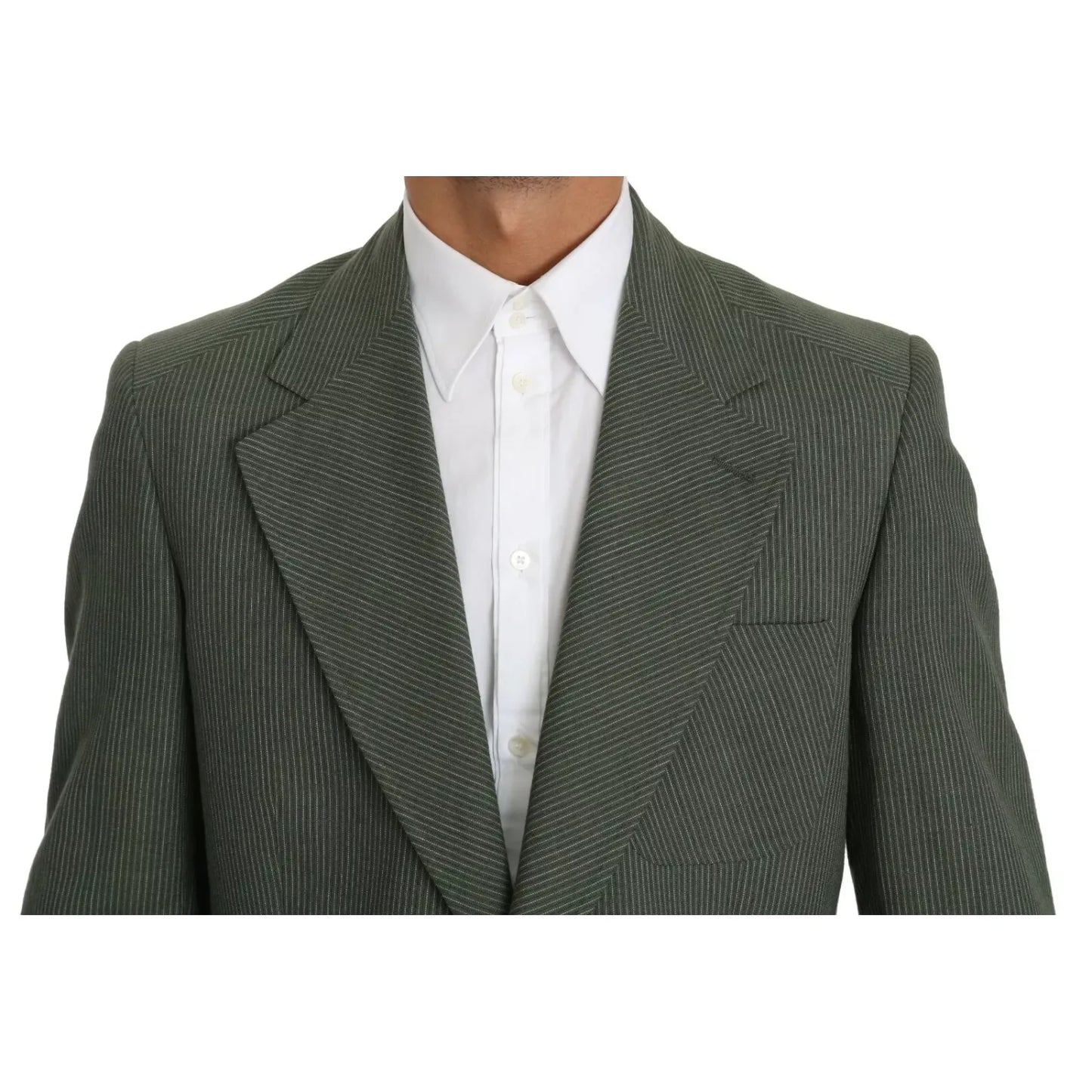 Romeo Gigli Green Linen Blazer One Piece Single Breasted Jacket Romeo Gigli
