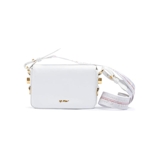 Off-White White/Gold Metallic Stripe Mini Crossbody Bag OF8056121179349
