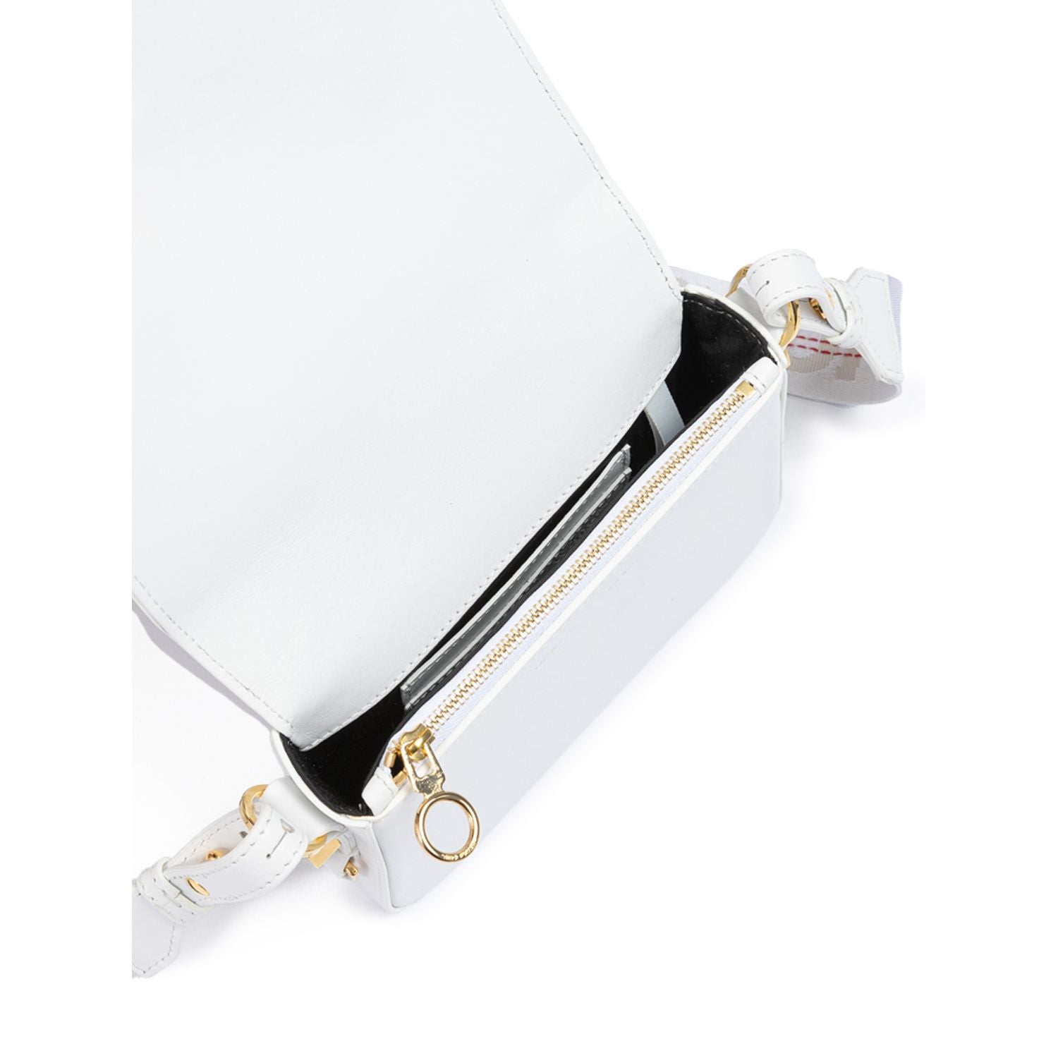 Front view with bag zipped and handles upright.