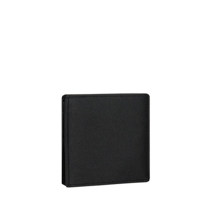 Saint Laurent Black Calf Leather Bos Taurus Wallet