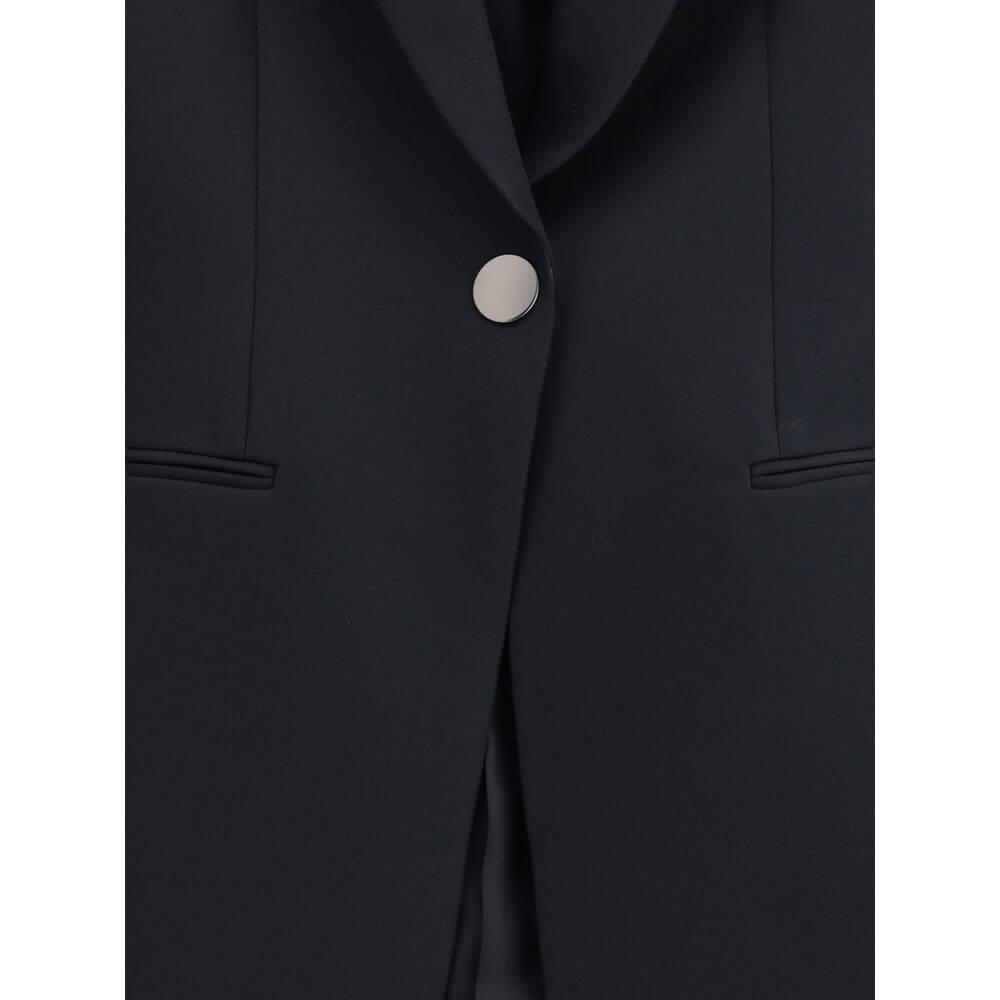Giorgio Armani Black Polyester Blazer