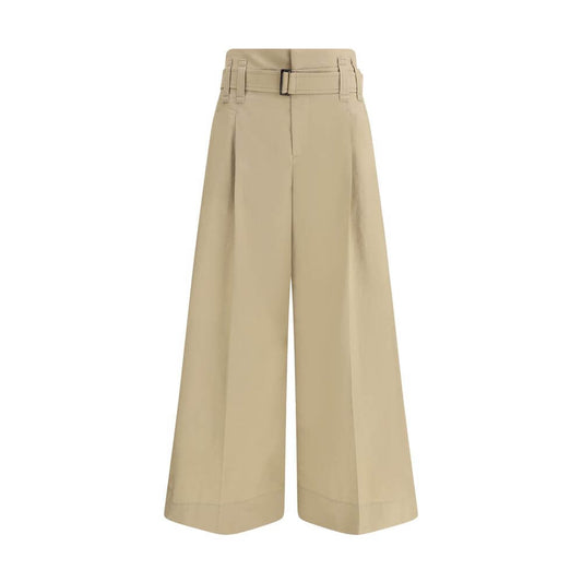 Brunello Cucinelli Beige Cotton Cropped Pants