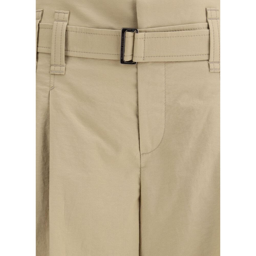 Brunello Cucinelli Beige Cotton Cropped Pants