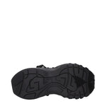 Versace Black Leather Athletic Sneakers