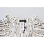 Dolce & Gabbana White Stripes Silk Lounge Trouser Pants PAN74248-48