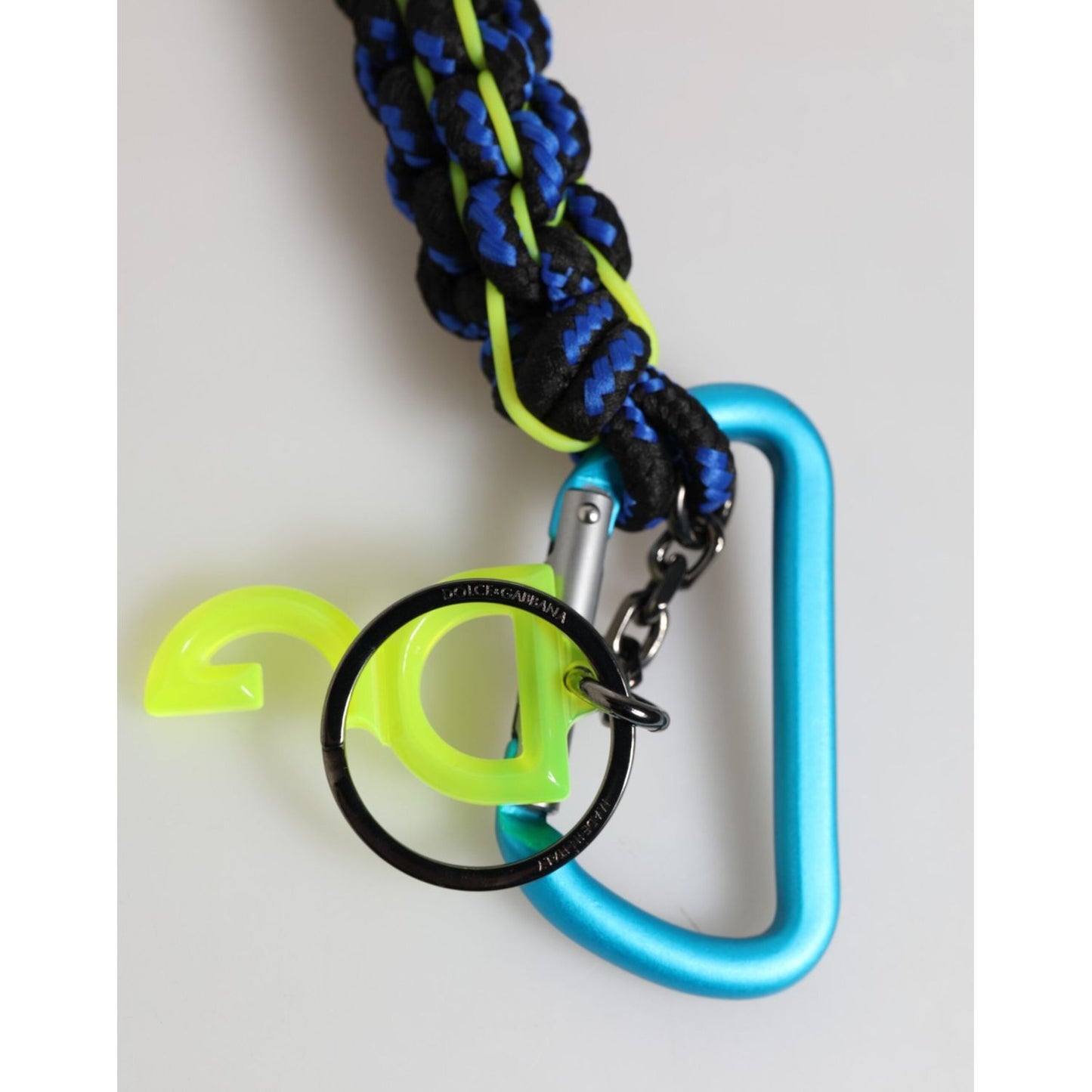 Dolce & Gabbana Multicolor Polyester Tape String DG Logo Keychain Keyring
