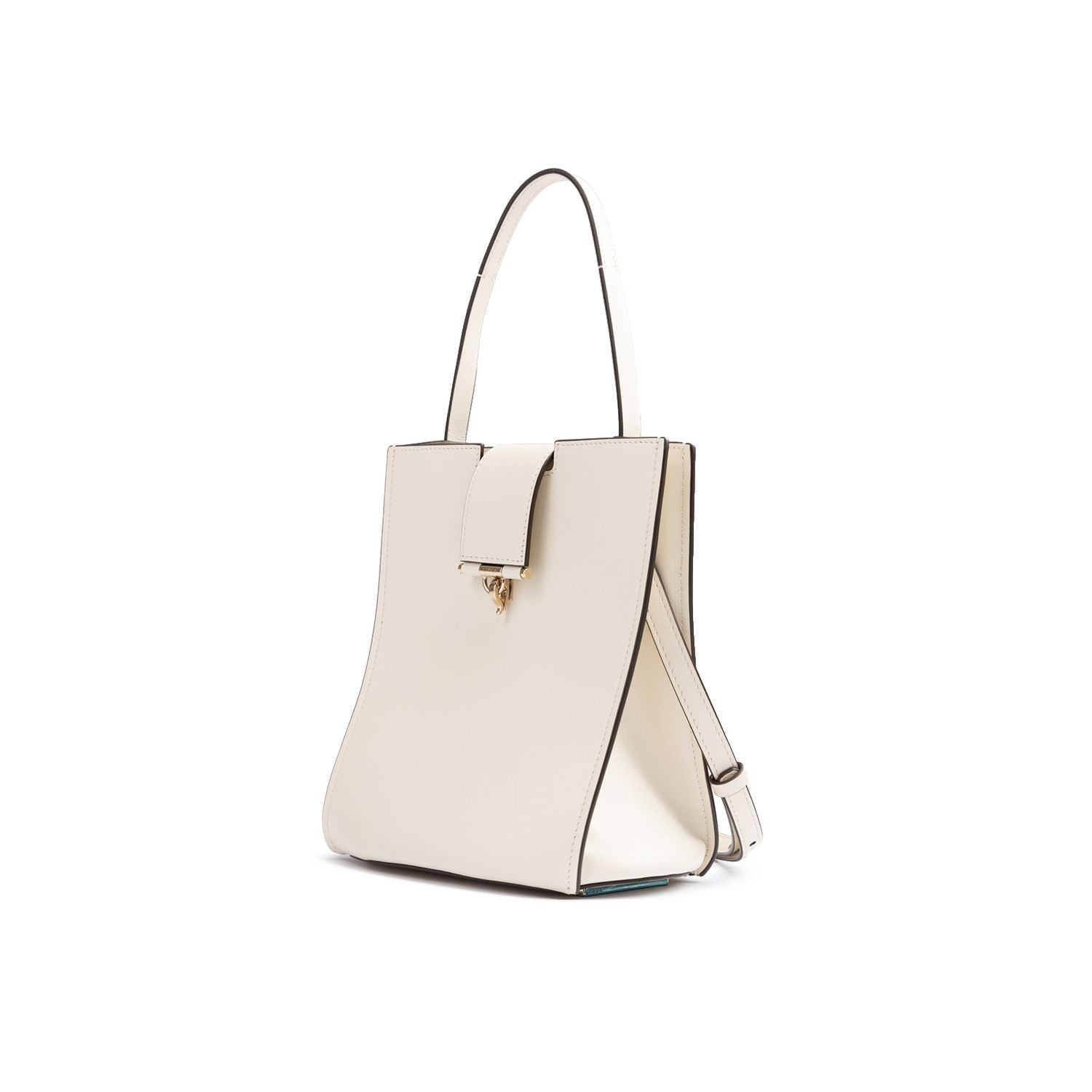 Front view with bag zipped and handles upright.