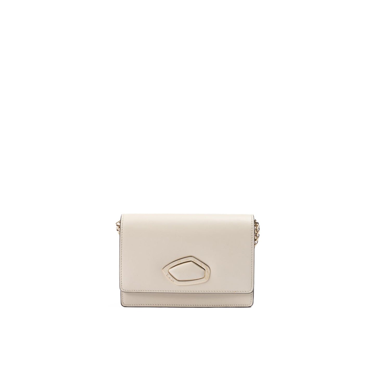 Giada Beige Leather Clutch Bag