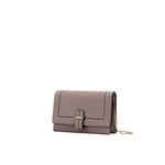Giada Powder Pink Leather Clutch Bag