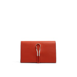 Giada Red Leather Clutch Bag