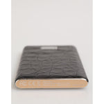 Dolce & Gabbana Black Leather Exotic Skin 3000mAh Power Bank Charger USB with luxurious skin-textured exterior