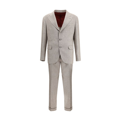 Brunello Cucinelli Beige Silk Two-Piece Suit