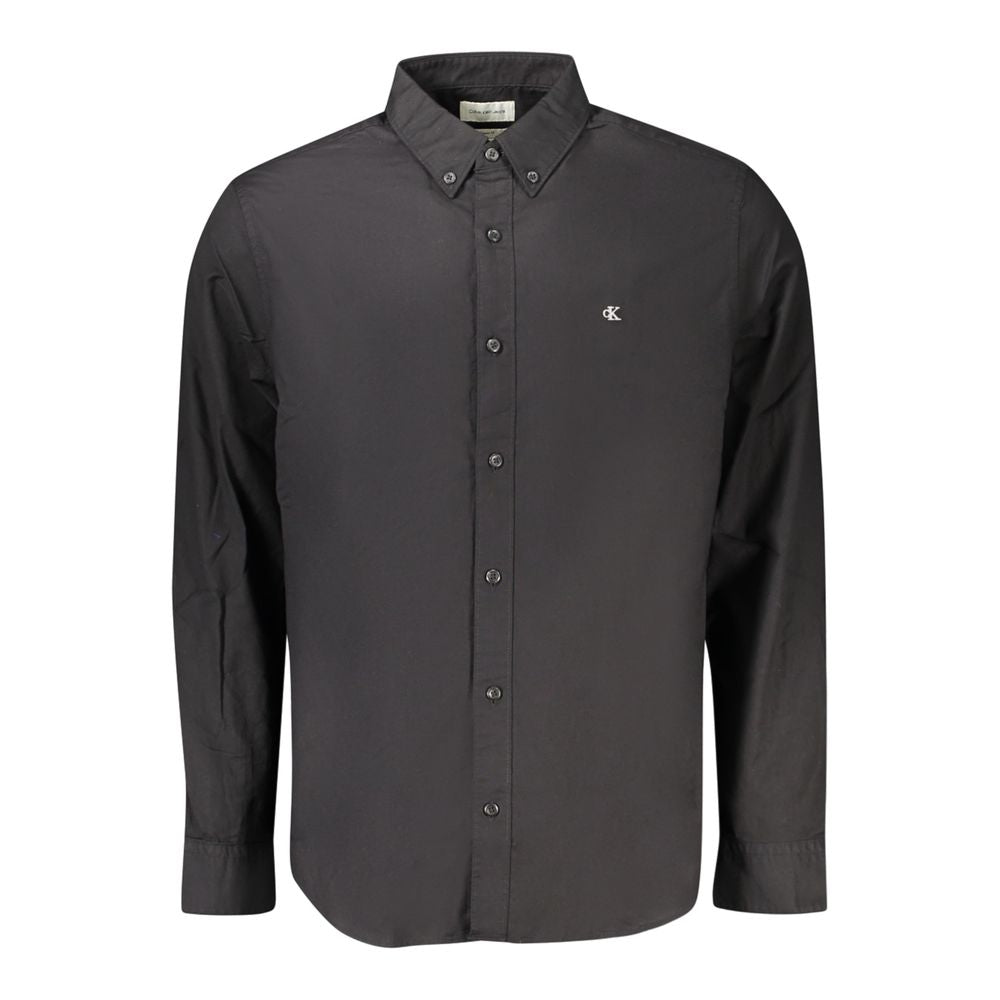 Calvin Klein Black Cotton Men Shirt CA-39425-S