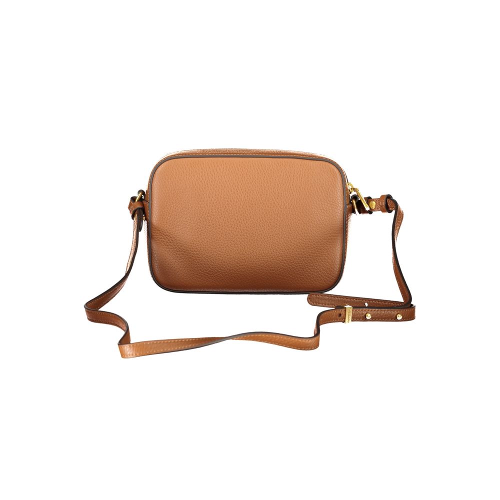 Coccinelle Brown Leather Women Handbag with adjustable strap, epitome of Italian sophistication and functionality.