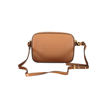 Coccinelle Brown Leather Women Handbag with adjustable strap, epitome of Italian sophistication and functionality.