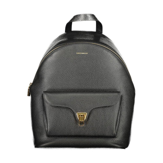 Coccinelle Black Leather Women Backpack CO-39552