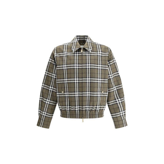 Burberry Check pattern wool Harrington Jacket BU-8110207C3078-IT48 | M