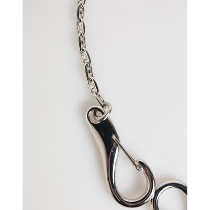 Dolce & Gabbana Silver DG Logo Key Holder Keychain Bag Charm Keyring