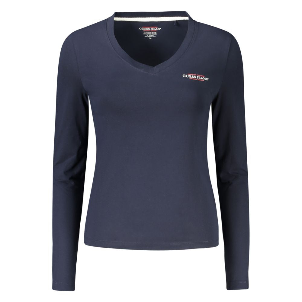 Guess Jeans Blue Cotton Women T-Shirt GU-39573-S