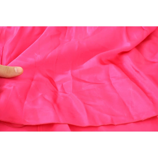 Dolce & Gabbana Pink Sheath Silk Bow Open Shoulder Dress