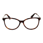 Max Mara Brown Women Glasses Frame, full-rim panto style with metal and plastic construction, includes branded case.
