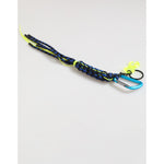 Dolce & Gabbana Multicolor Polyester Tape String DG Logo Keychain Keyring with metal hardware and neon accents