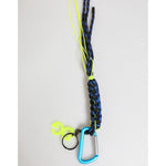 Dolce & Gabbana Multicolor Polyester Tape String DG Logo Keychain Keyring with blue and yellow strings
