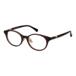Max Mara Brown Women Glasses Frame in acetate full-rim style, with oval lenses and branded case included.