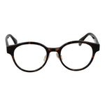 Max Mara Brown Women Glasses Frame with acetate full-rim round style, size 49-19-145, demo lenses included in branded case.