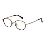 Max Mara Brown Women Glasses Frame, metal full-rim, oval style, demo plastic lenses, size 48-18-140 with branded case.