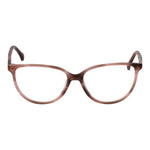 Max Mara Pink Women Glasses Frame in rose acetate, full-rim cat-eye style. Lenses width 54mm, bridge 15mm, temples 140mm. Includes branded case.