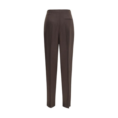 Giorgio Armani Brown Fleece Wool Casual Pants