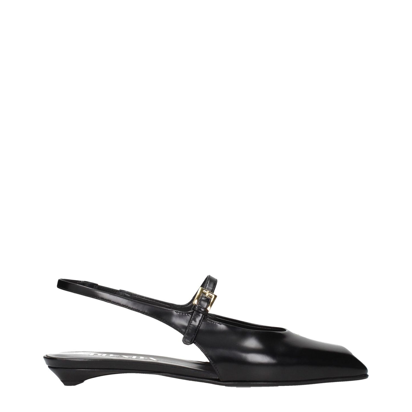 Prada Black Leather Sandals