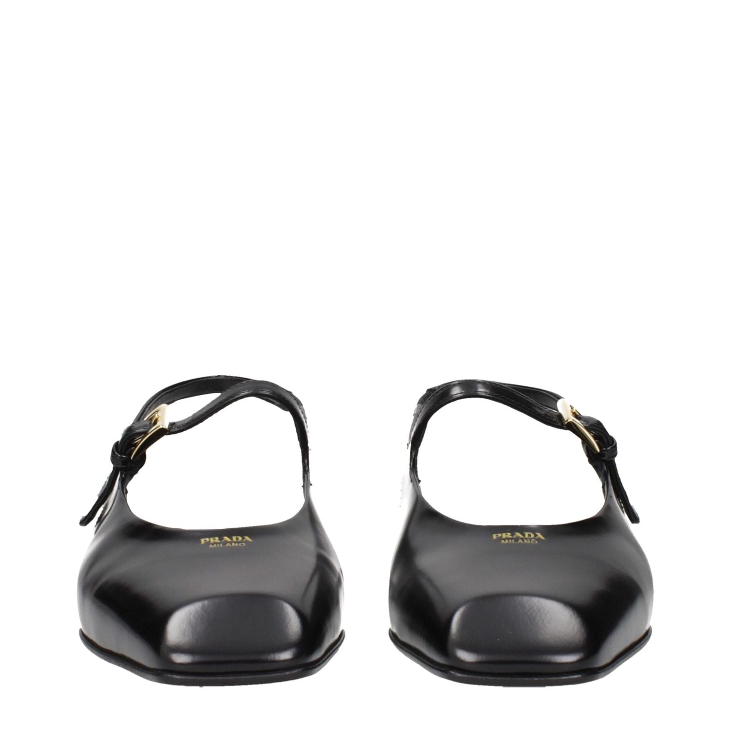 Prada Black Leather Sandals