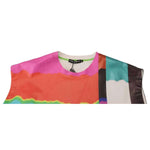 Dolce & Gabbana Multicolor Print Blouse Cotton Tank TV Print T-shirt with vibrant colors and logo detail.