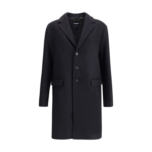 Dsquared² Black Wool Coat