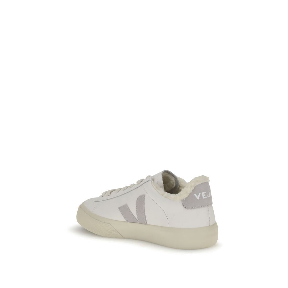 Veja White Calf Leather Bos Taurus Low Top Sneakers