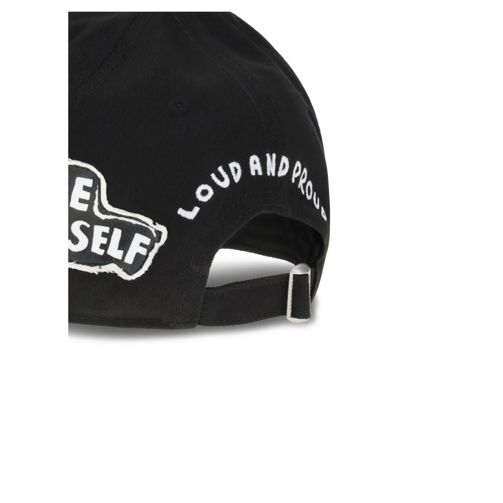 Dsquared² Black Cotton Cap (Baseball Hat)